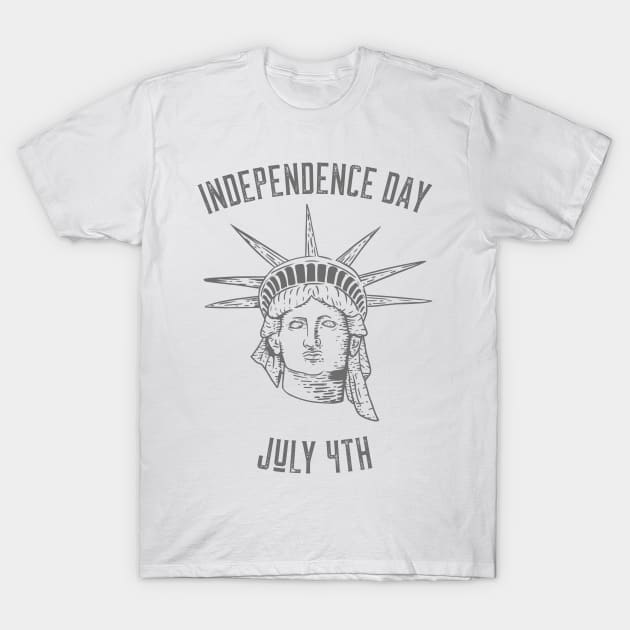 Merica Statue Of Liberty 4th Of July T-Shirt by T-Shirt Dealer